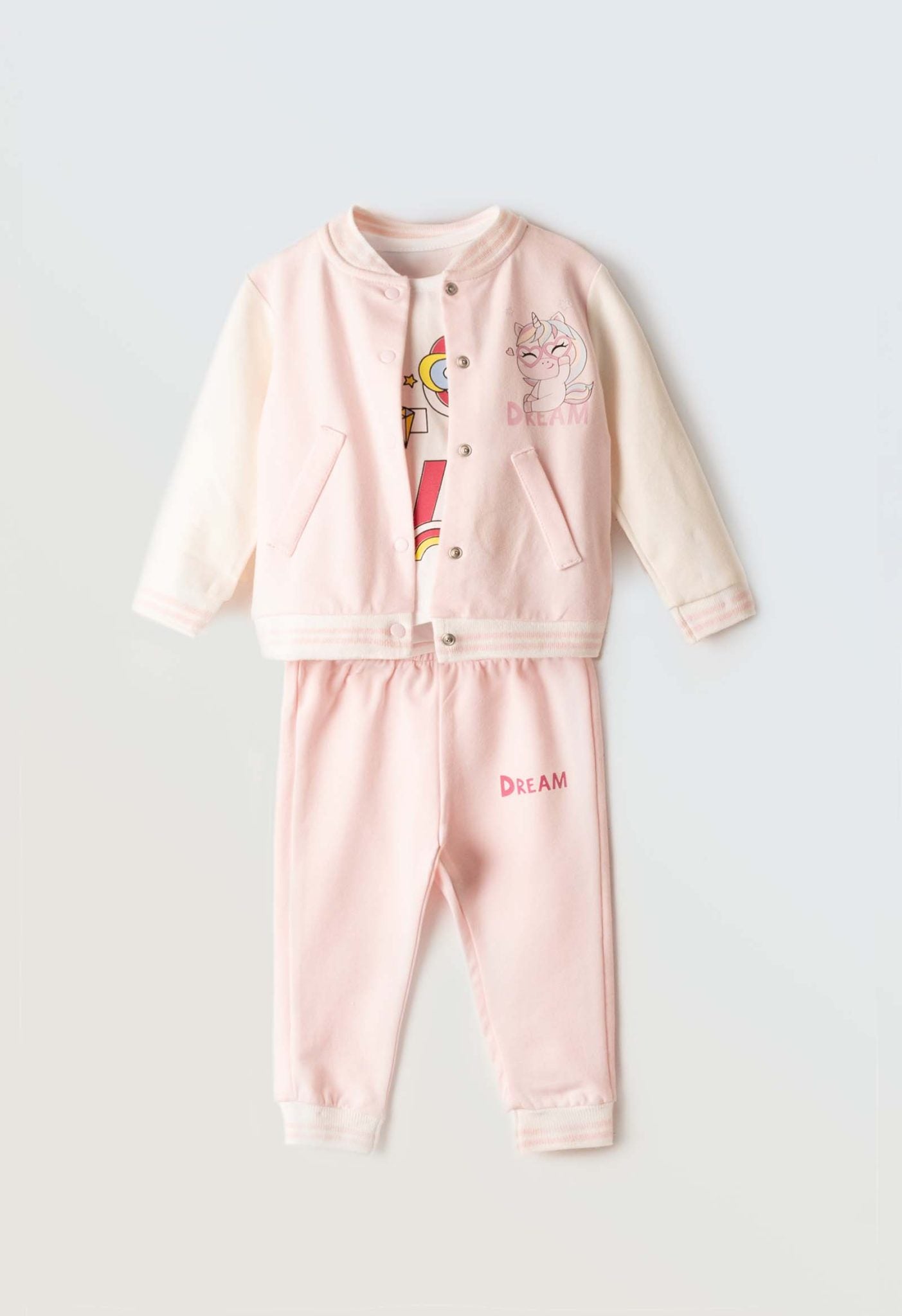 Tuta 3 pezzi bambina primaverile