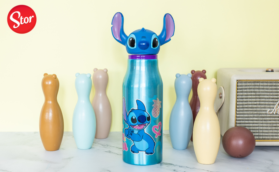 Borraccia IN ALLUMINIO CON FIGURINA 3D 690 ML | STITCH DRAWING