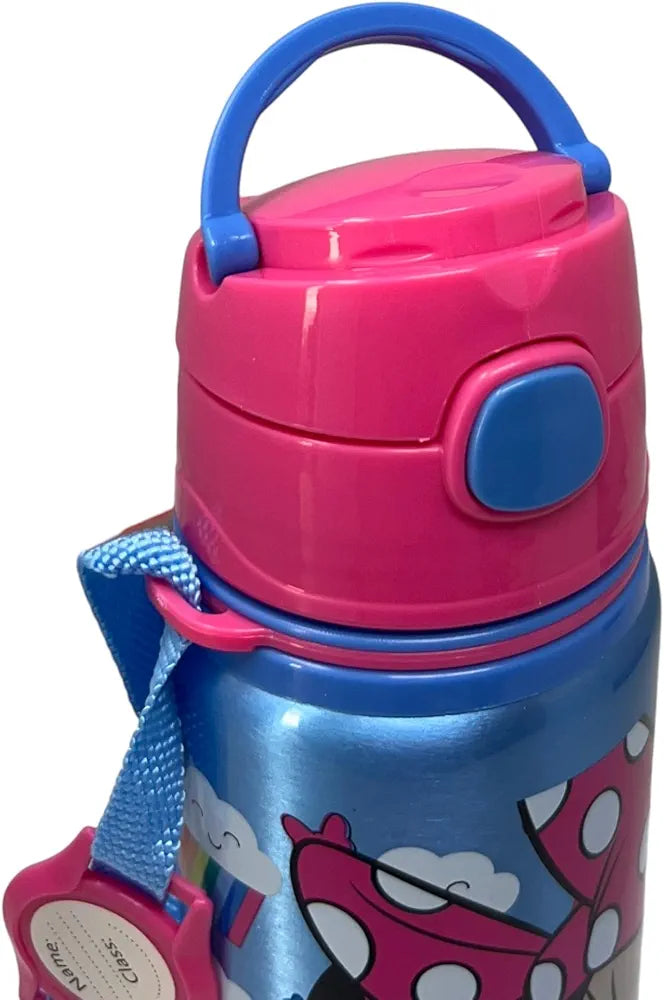 Borraccia in alluminio con cannuccia Minnie Disney 600 ml