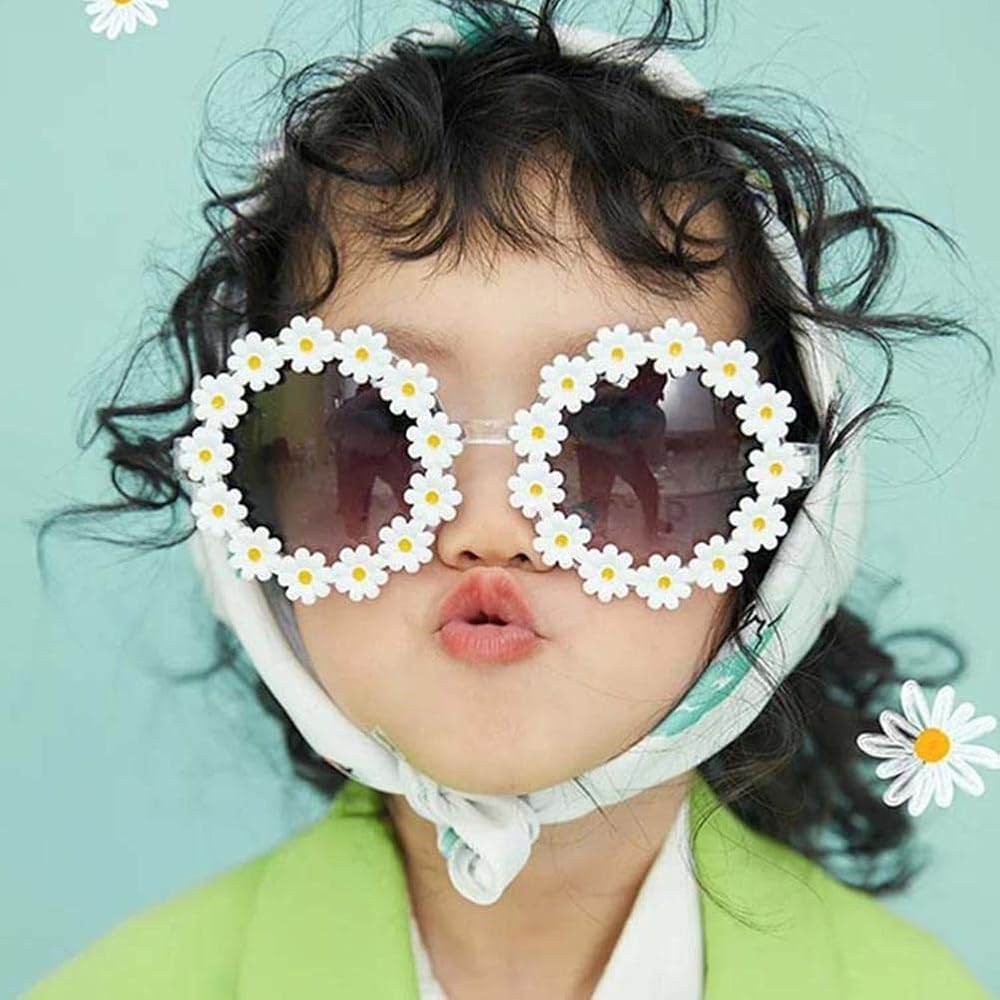 Occhiali da sole colorati "Fiori" per bambini Multivariante