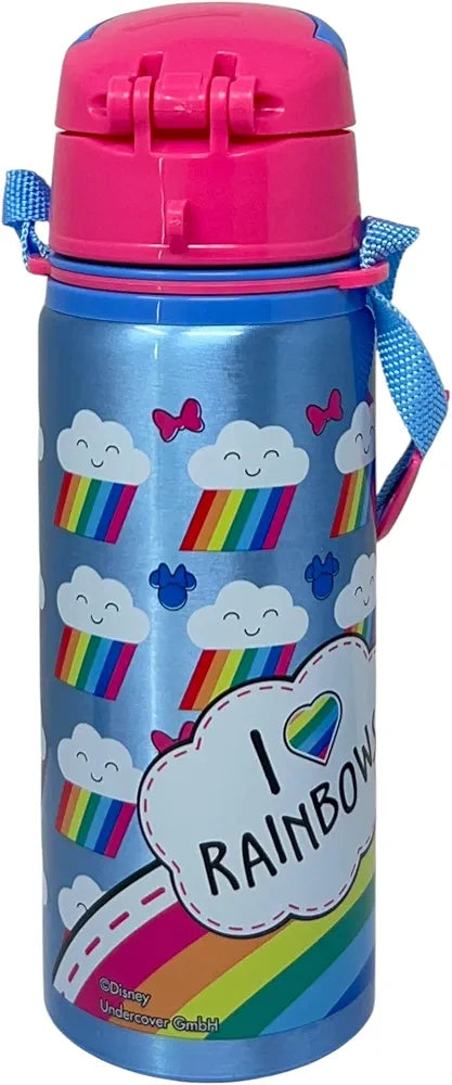 Borraccia in alluminio con cannuccia Minnie Disney 600 ml