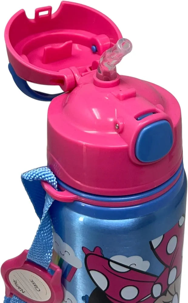 Borraccia in alluminio con cannuccia Minnie Disney 600 ml