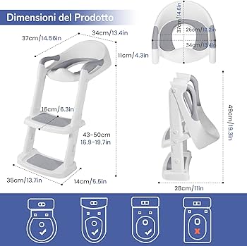 Riduttore wc bimbi con scala