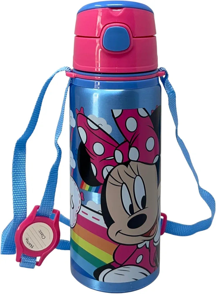 Borraccia in alluminio con cannuccia Minnie Disney 600 ml