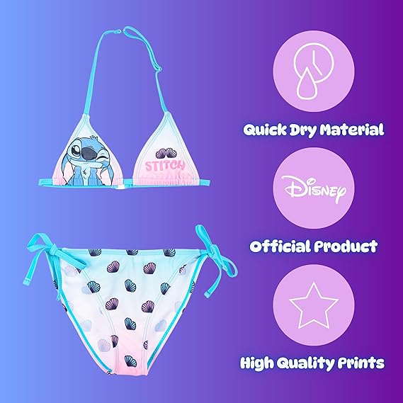 STITCH ESTATE costume bambina 2 pezzi