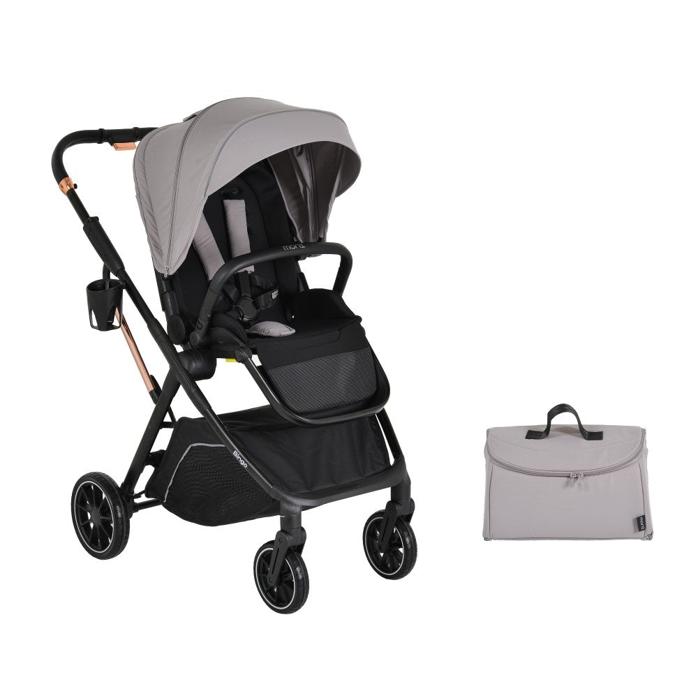 Passeggino Moni Bingo Fronte Mamma e Fronte Strada con Coprigambe, Borsa e Porta Biberon Omologato 0/22kg vari colori