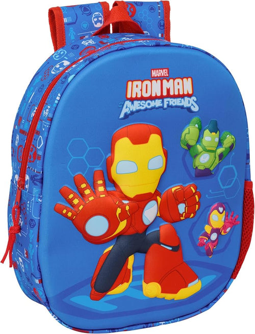 AVENGERS Zaino Scuola 3D CON SET PAPPA IN OMAGGIO
