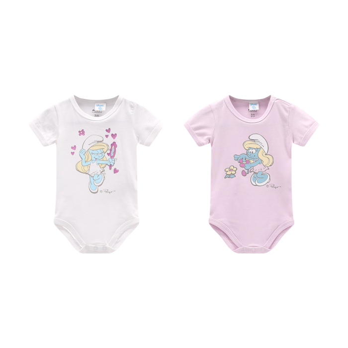 Confezione bipack body i Puffi™ per neonata