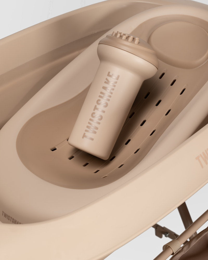 Set da Bagno Twistshake Vaschetta e Supporto beige