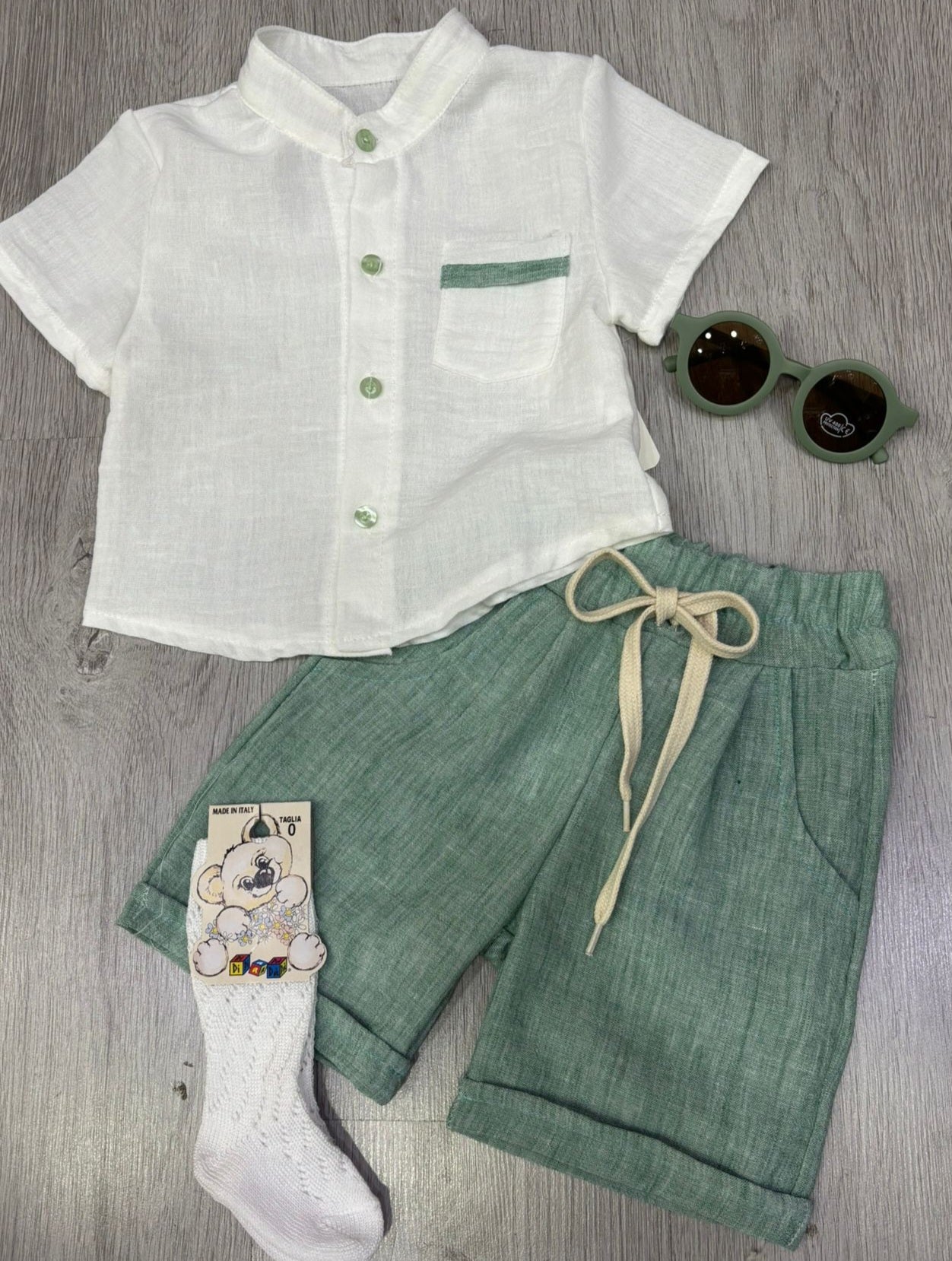 Completo in lino bambino