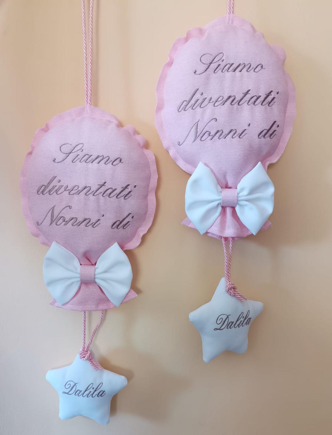 Coccarda palloncino personalizzata e  per i nonni