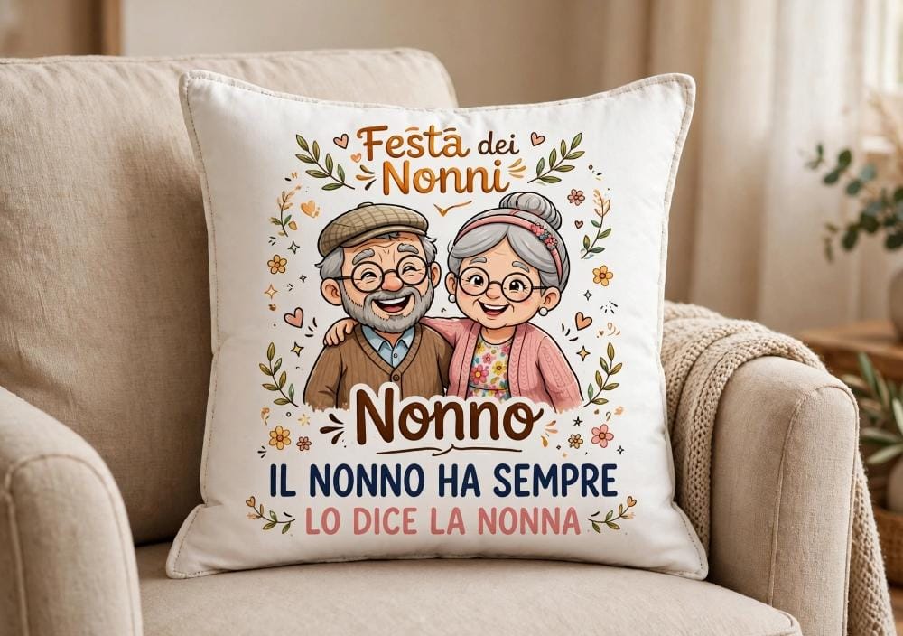 Cuscino personalizzato -FESTA DEI NONNI