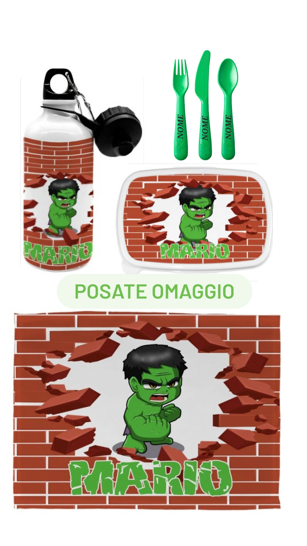 SET PERSONALIZZATO -HULK
