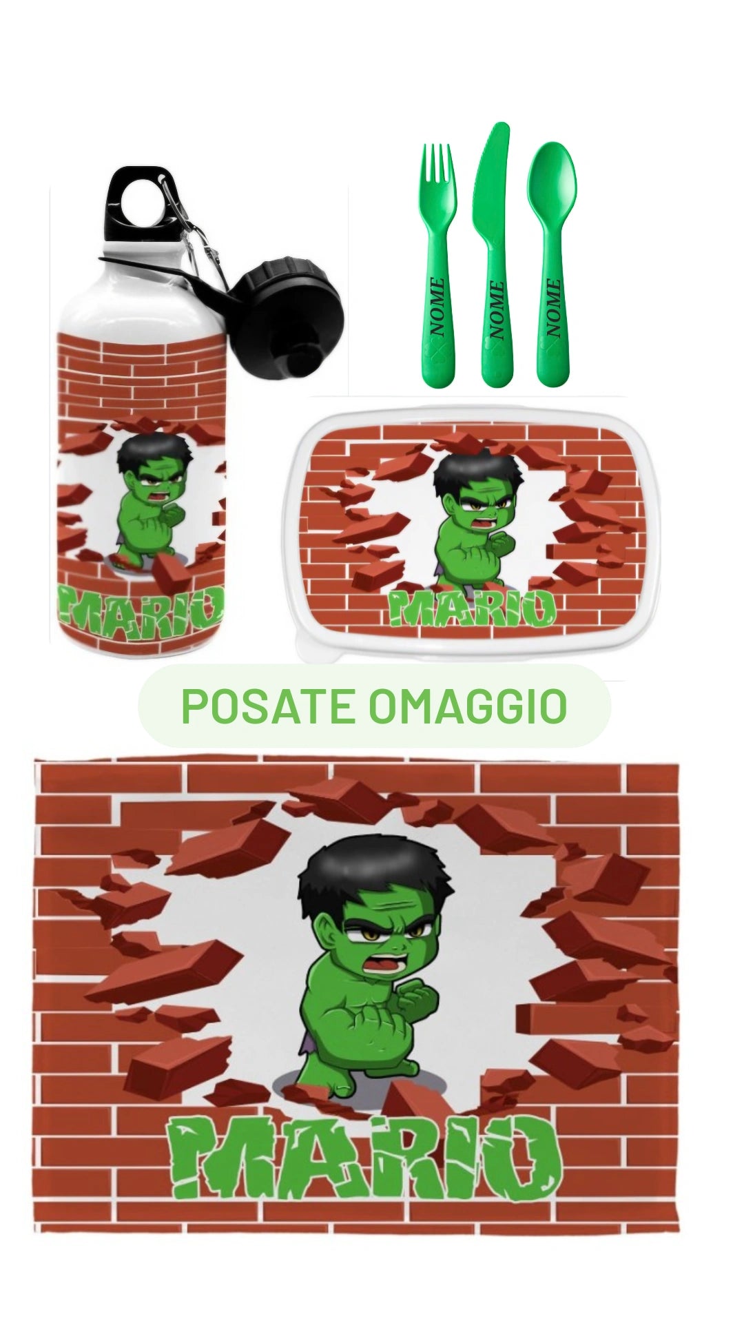 SET PERSONALIZZATO -HULK