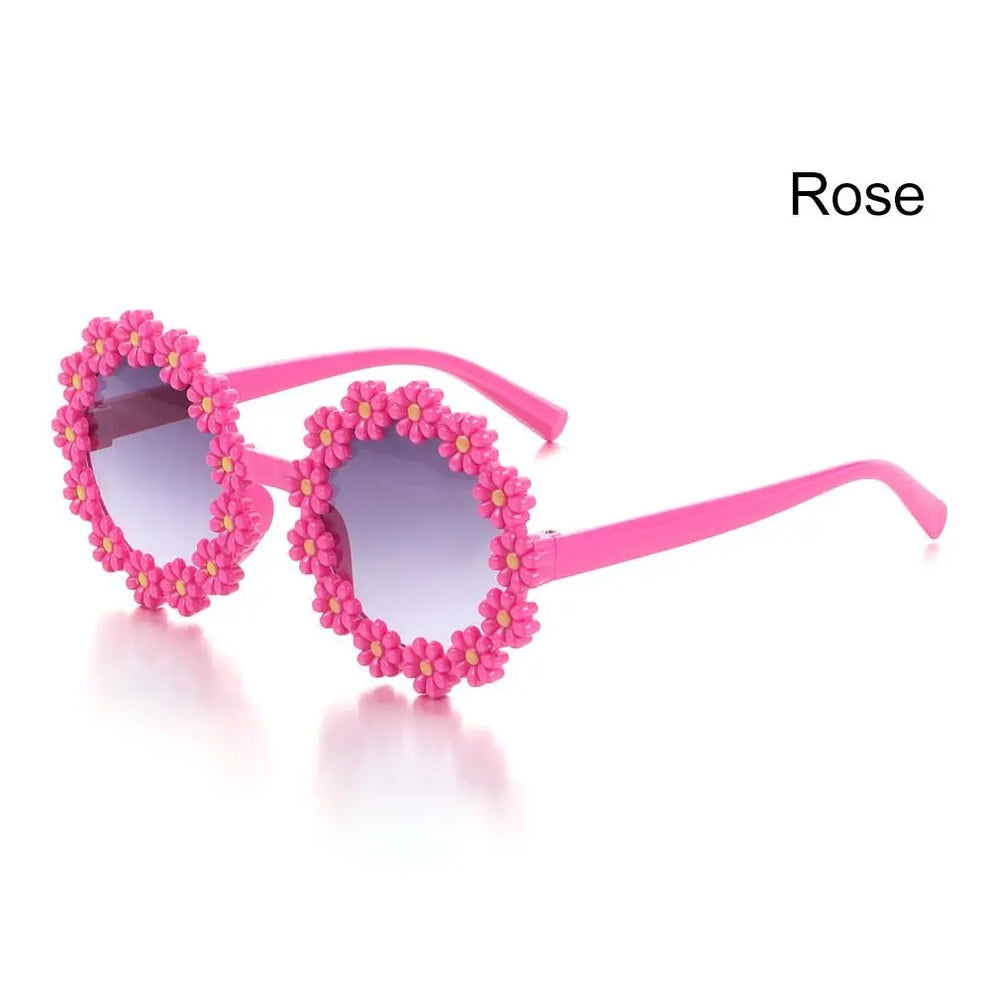 Occhiali da sole colorati "Fiori" per bambini Multivariante