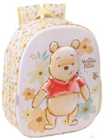 Zaino per bambini Winnie the Pooh 3D con portaborraccia e manici, beige