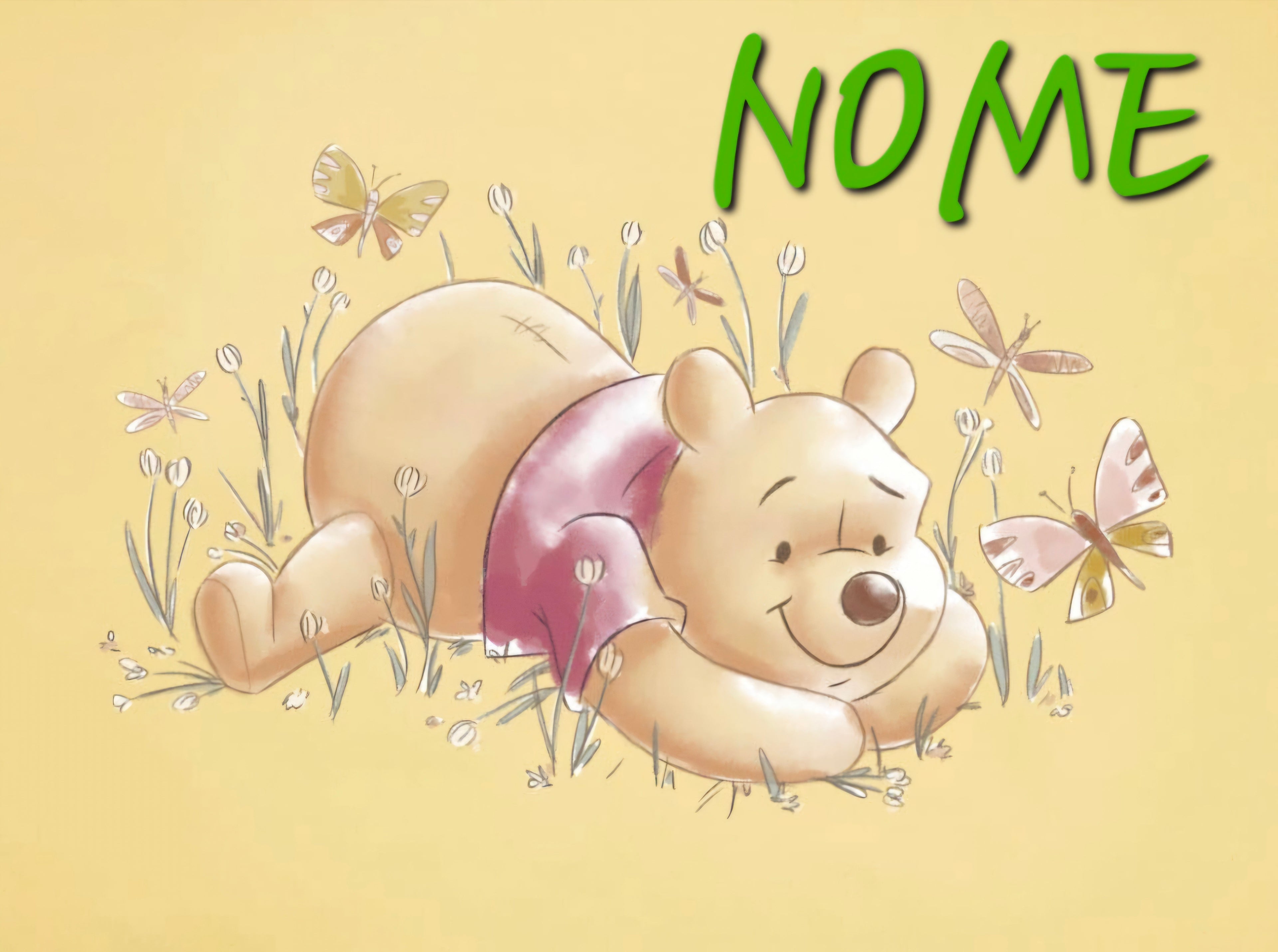 Zaino per bambini Winnie the Pooh 3D con portaborraccia e manici, beige