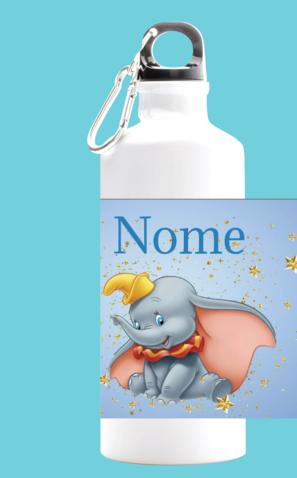 Zainetto per bambini Dumbo 3D con cerniera e tracolla, colore turchese.