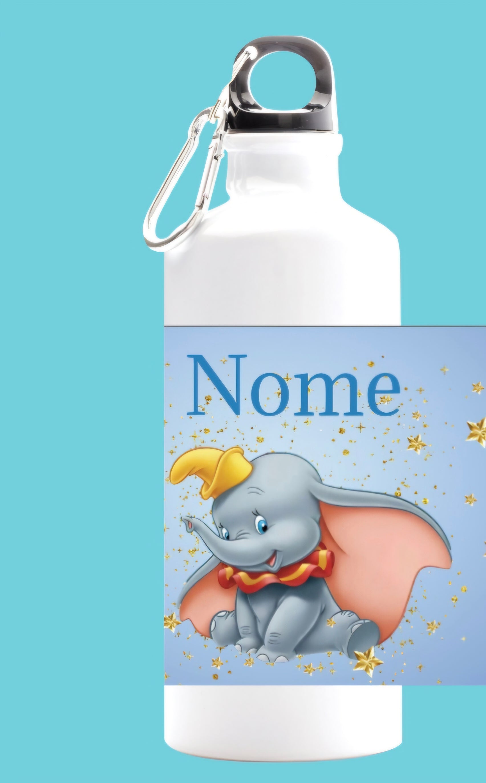 Zainetto per bambini Dumbo 3D con cerniera e tracolla, colore turchese.