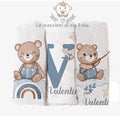 Set 3 Mussole 70x70 cm Personalizzate con Nome 100% cotone