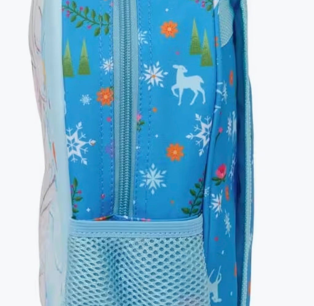 SUPER PROMO ZAINETTO + SET PAPPA Zaino scolastico 3D Frozen per bambini con portaborraccia e spallacci imbottiti