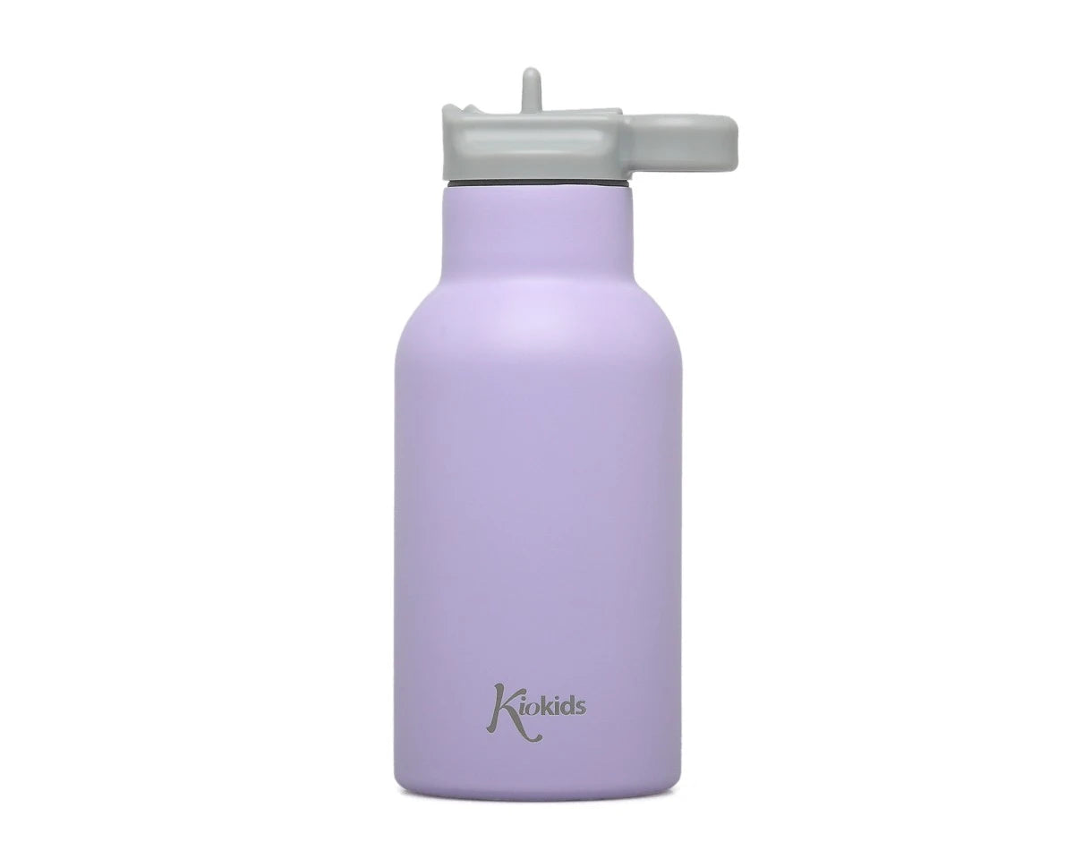 Borraccia in acciaio inox con cannuccia per bambini, 350 ml,vari colori