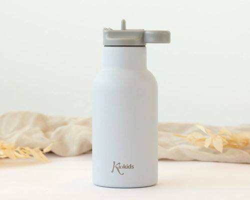 Borraccia in acciaio inox con cannuccia per bambini, 350 ml,vari colori