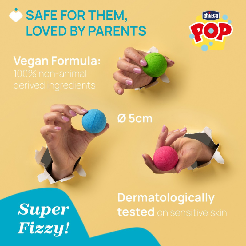 Bombe da bagno Chicco Pop 3pz