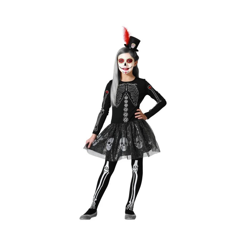 HALLOWEEN - Costume scheletro gonna bambina