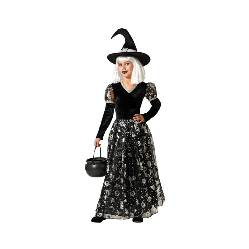 Costume strega grigio ragazza