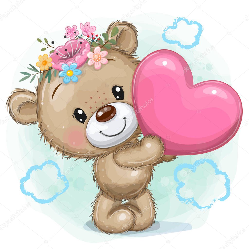 Cuscino personalizzato TEDDY rosa e azzurro