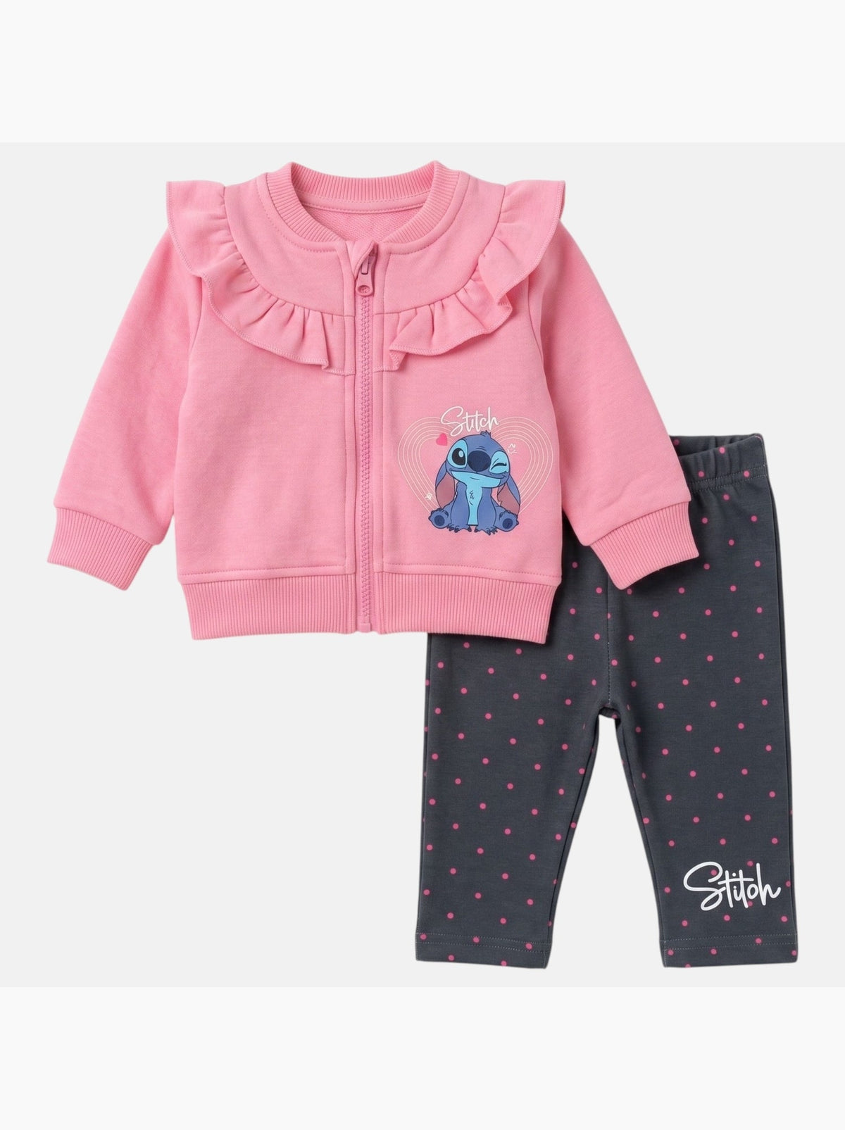 Disney - completo neonata bambina stitch - Rosa