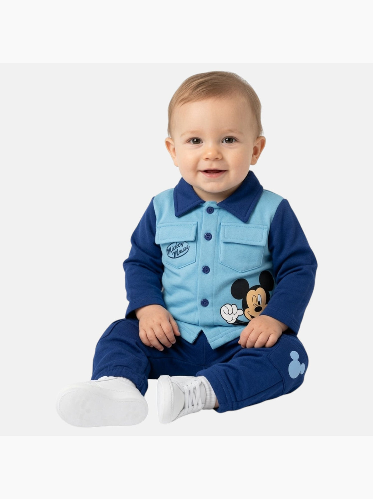 Disney - Completo neonato bambino Mickey Mouse - Blu marino