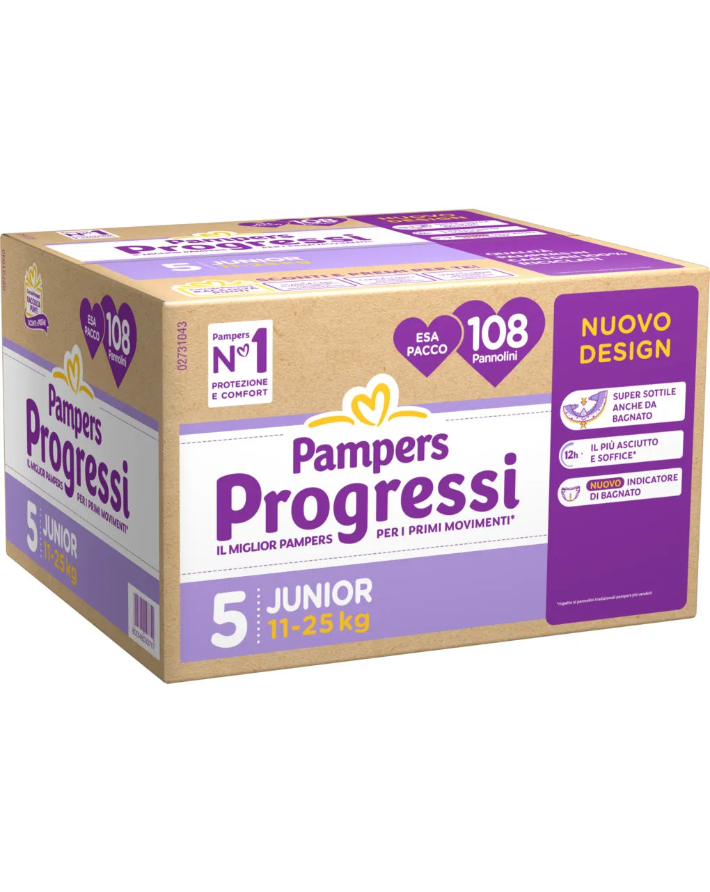Pampers progressi esa pacco 2-3-4-5-6
