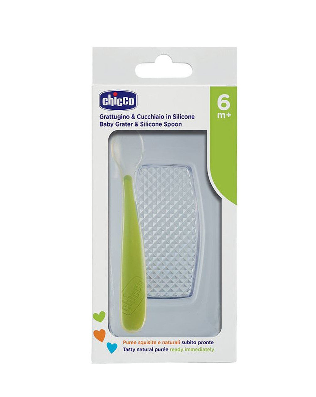 Grattuggia e cucchiaio in silicone CHICCO