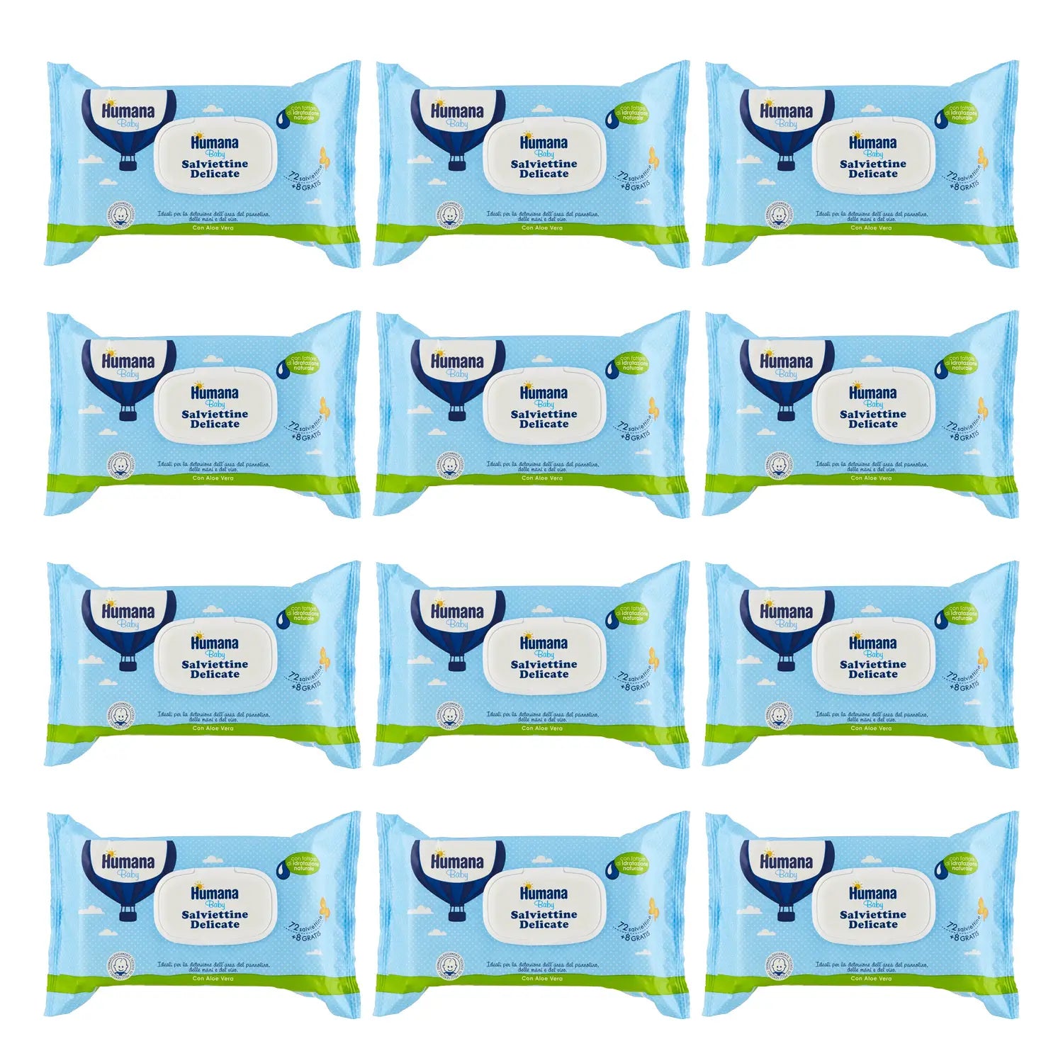 OFFERTA SPECIALE Salviette Humana 12 Confezioni 864 salviettine
