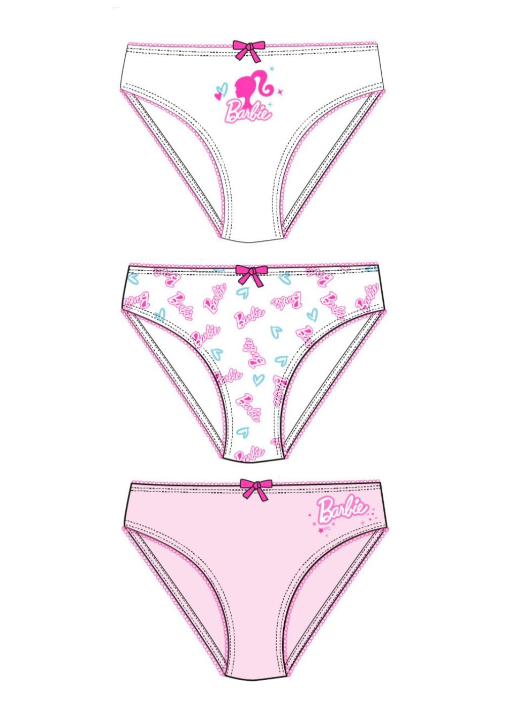 Tris slip bambina BARBIE