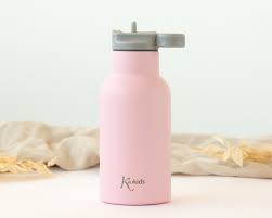 Borraccia in acciaio inox con cannuccia per bambini, 350 ml,vari colori