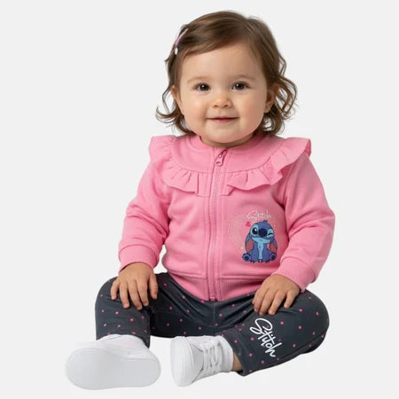 Disney - completo neonata bambina stitch - Rosa