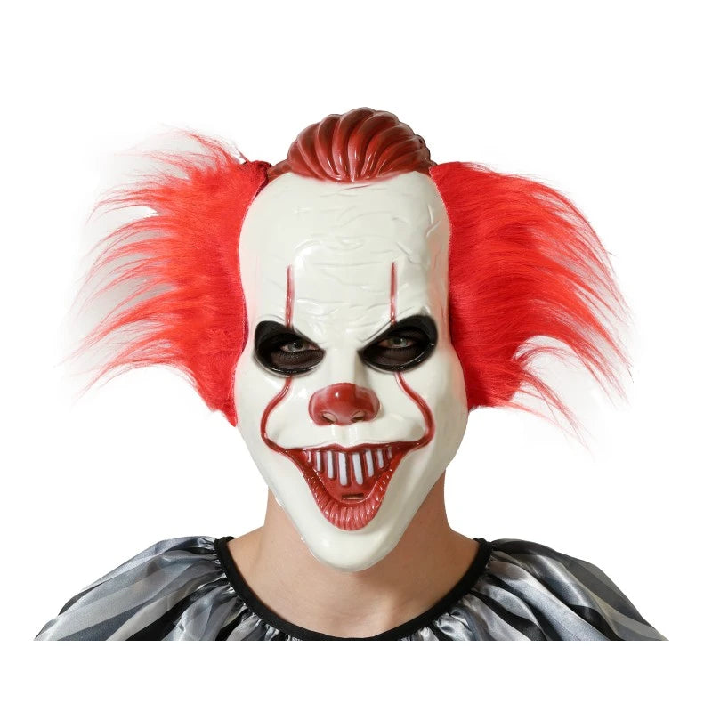 Maschera pagliaccio pelo rojo halloween