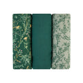 Muslin swaddle set 3 pcs 75x75 cm Secret Garden Beige
