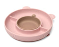 Piatto in silicone con scomparti e ventosa vari colori