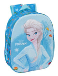 SUPER PROMO ZAINETTO + SET PAPPA Zaino scolastico 3D Frozen per bambini con portaborraccia e spallacci imbottiti