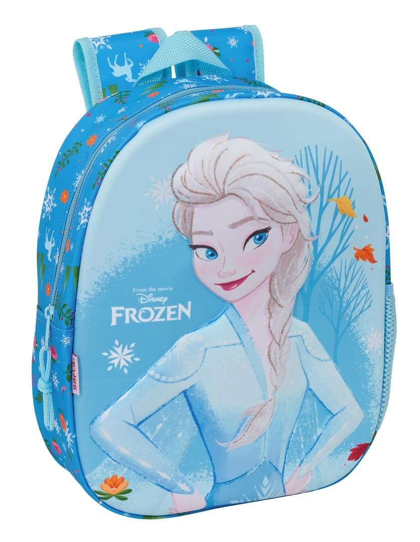 SUPER PROMO ZAINETTO + SET PAPPA Zaino scolastico 3D Frozen per bambini con portaborraccia e spallacci imbottiti