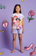 Pigiama da bambina corto in cotone Principesse Disney by Sabor