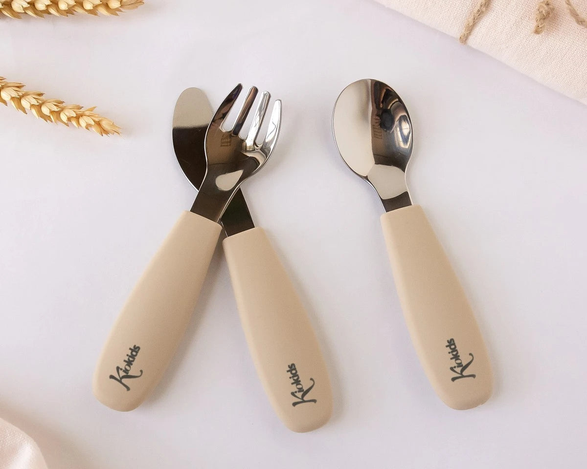 Posate in acciaio e silicone VARI COLORI