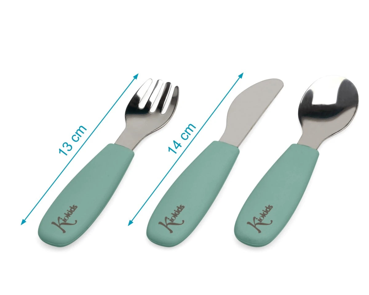 Posate in acciaio e silicone VARI COLORI