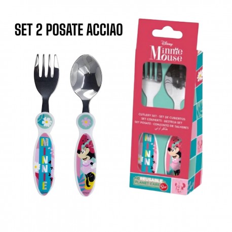 Posate Disney - Forchetta e Cucchiaio in Acciaio Inossidabile per Bambini
