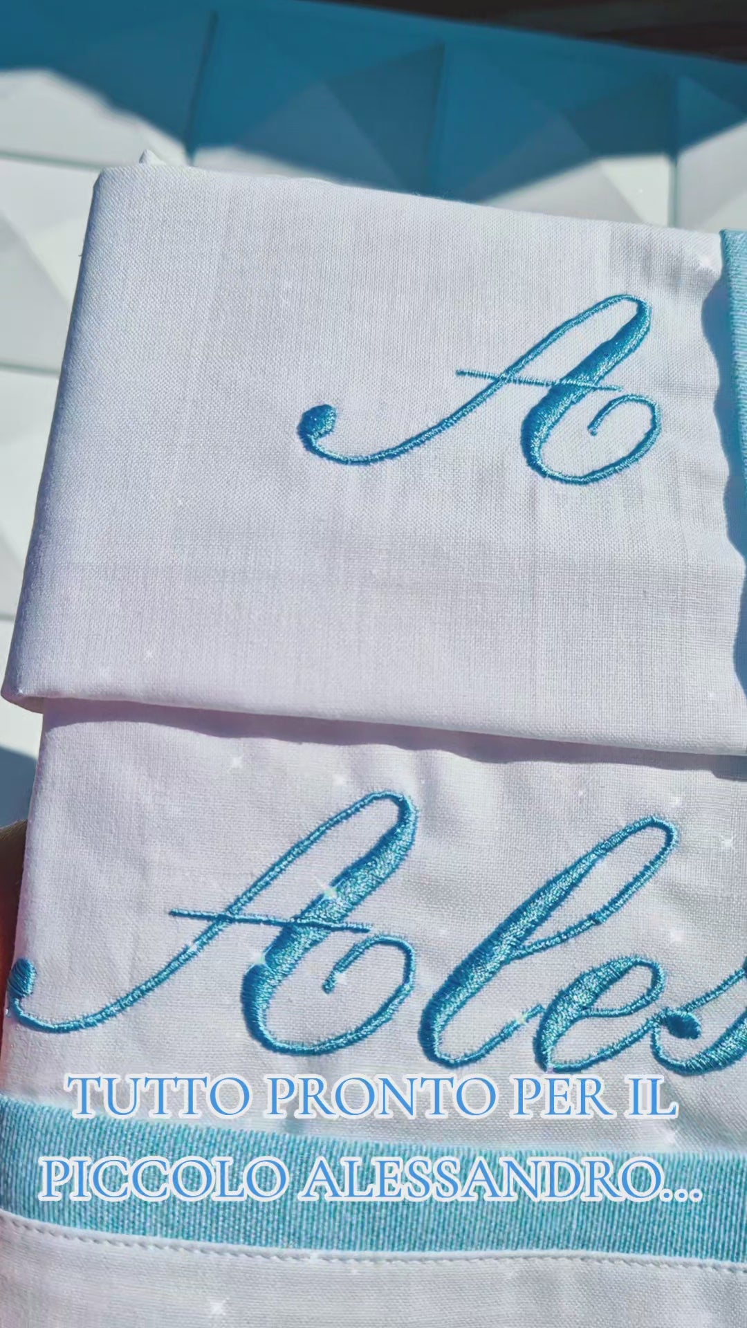 Lenzuola  PortaEnfant  Personalizzate   con   Ricamo