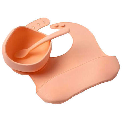 Set pappa | Ciotola, cucchiaio e bavaglino silicone vari colori